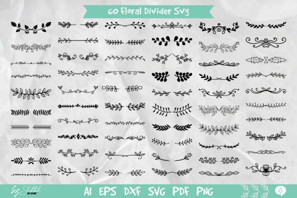 Download 60 Floral Divider Svg Leaf Border Png - Leaf Collection