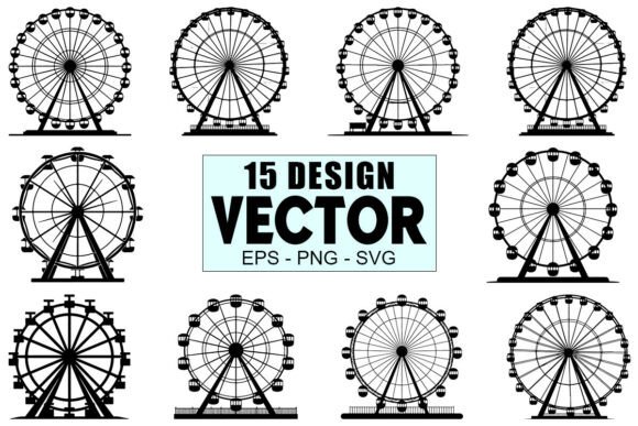 Download Ferris Wheel Silhouette Vector Bundle - Silhouette vector bundle Collection