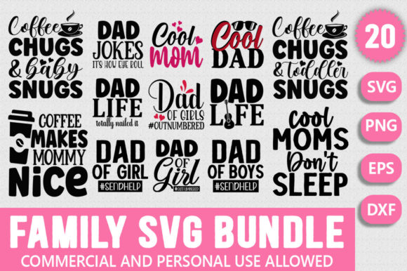 Download Mom,Dad,Familly SVG Bundle Vol 3 - Premium Resources