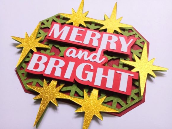 Download Merry and Bright Cake Topper SVG – Chris - Merry Collection