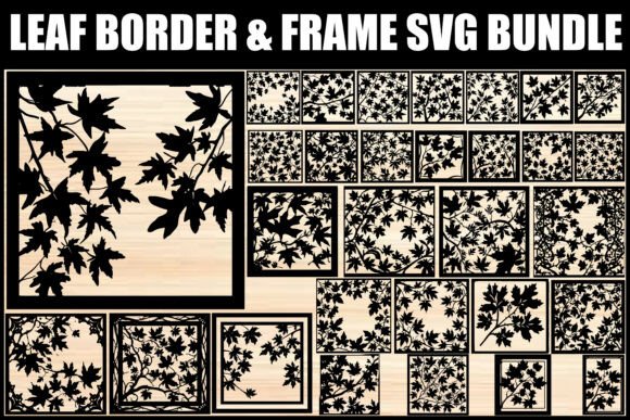 Download Leaf Border &amp; Frame SVG Bundle - Leaf Collection